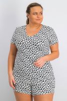 Womens Plus Size Cheetah Print Top & Short  Cheetah - thumbnail