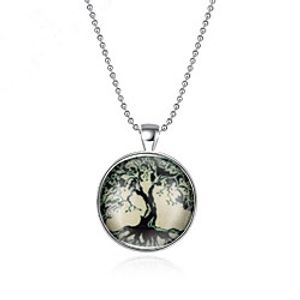Women's Pendant Necklace Geometrical Tree of Life Fashion Gold Plated Silver 45 cm Necklace Jewelry 1pc For Daily miniinthebox