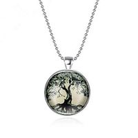 Women's Pendant Necklace Geometrical Tree of Life Fashion Gold Plated Silver 45 cm Necklace Jewelry 1pc For Daily miniinthebox - thumbnail
