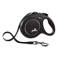 Flexi New Classic L Tape Cat/Dog Leash 5M - Black - thumbnail