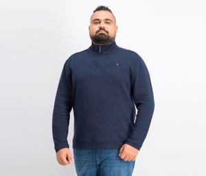 Mens Jayden Quilted 1/4 Zip Sweater  Navy