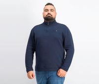 Mens Jayden Quilted 1/4 Zip Sweater  Navy - thumbnail