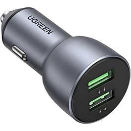 UGREEN Fast Car Charger QC 3.0 Dual USB-A 36W - Dark Blue