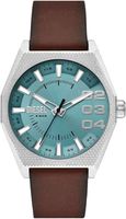 Diesel Scraper Three-Hand Brown Leather Watch - DZ2174