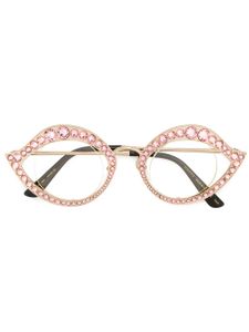 Gucci Eyewear crystal embellished cat eye glasses - PINK