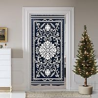 Christmas Decorations Door Cover, 1 Panel Door Curtain with Santa Claus or Snowman Pattern Home Xmas Decor for Living Room, Kitchen, Outdoor Lightinthebox - thumbnail