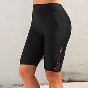 Women's Swimwear Beach Bottom Normal Swimsuit Cut Out Plain Black Dark Blue Bathing Suits Sports Beach Wear Summer Lightinthebox