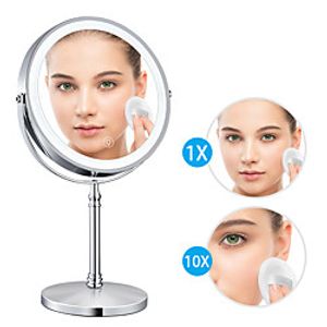 Eight-inch Led Makeup Mirror Desktop With Lamp Charging And Dimming Desktop Dormitory  Makeup Mirror Lightinthebox