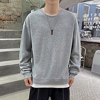 Men's Sweatshirt Solid Color Daily Sportswear Casual Hoodies Sweatshirts  Blue Yellow Army Green miniinthebox - thumbnail