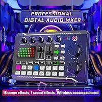 Stream and Cast with Ease USB Sound Card Rechargeable DJ Mixer Voice Effects  Perfect for Podcasts  Gaming Lightinthebox