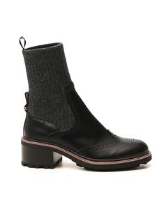 Black Leather Ankle Boots