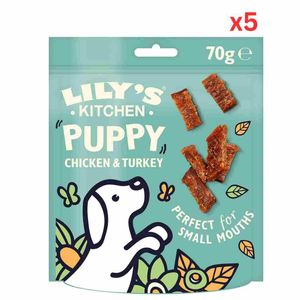 Lily'S Kitchen Chicken & Turkey Nibbles Puppy Treats - 70G (Pack Of 5)