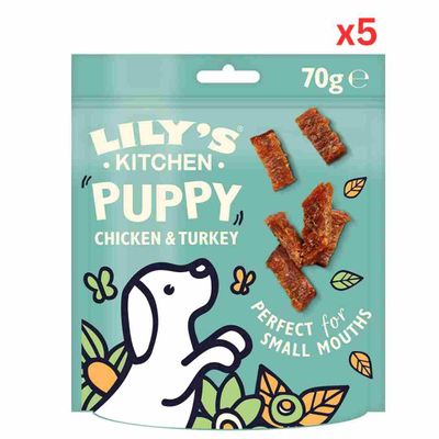 Lily'S Kitchen Chicken & Turkey Nibbles Puppy Treats - 70G (Pack Of 5)