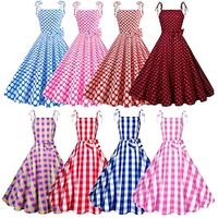 Retro Vintage 1950s Rockabilly Swing Dress Audrey Hepburn Women's Carnival Dailywear Dress Lightinthebox