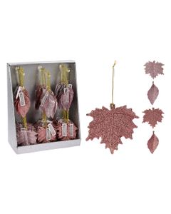 Homesmiths Christmas 13cm Leaf Hang Deco Assorted 1 Piece Ashley