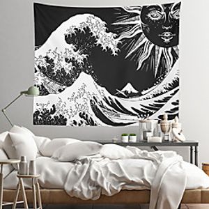 Kanagawa Wave Sun Wall Tapestry Art Decor Blanket Curtain Hanging Home Bedroom Living Room Decoration Lightinthebox