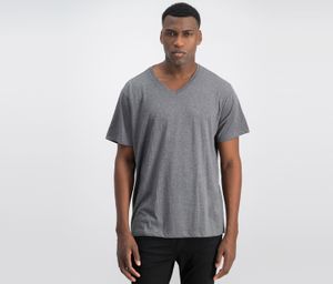 Mens V-Neck Undershirts  Charcoal Heather