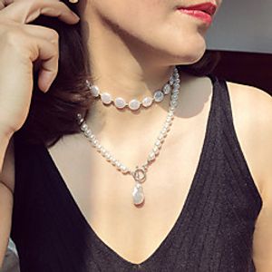 Women's Pendant Necklace Lockets Necklace Retro Precious Joy Dainty Vintage Classic Modern Imitation Pearl White 42 cm Necklace Jewelry 1pc For Party Evening Gift Engagement Birthday Party Beach miniinthebox