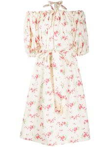 Vivetta floral print halterneck dress - White