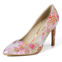 Shallow Birdcage Bling Embroidery Pumps