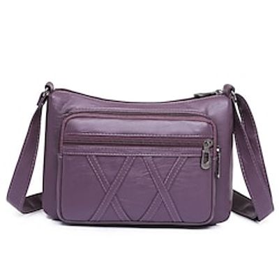 cross-border pu soft leather 2022 new women's bag messenger bag simple solid color single shoulder bag fashion mother bag wholesale Lightinthebox
