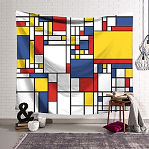 Wall Tapestry Art Decor Blanket Curtain Hanging Home Bedroom Living Room Decoration Polyester Color Grid miniinthebox