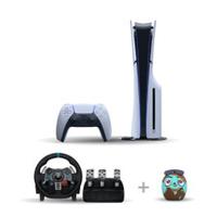 PS5 Slim Console (Disc) Bundle with Logitech G29 Wheel & Bitty Boomer Speaker - Vertical Stand Sold Separately