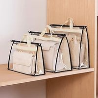 1pc Handbag Storage Organizer Dust Bags Purses Dust Cover Closet Clear Package Protector Storage Bag Home Bedroom Bag Organizers Lightinthebox - thumbnail