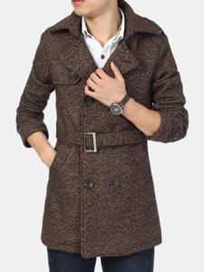 Mid-long Casual Wool Trench Coat