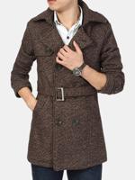 Mid-long Casual Wool Trench Coat - thumbnail