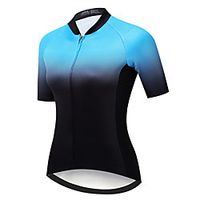 21Grams Women's Short Sleeve Cycling Jersey Summer Spandex Polyester Blue  Black Gradient Bike Jersey Top Mountain Bike MTB Road Bike Cycling Quick Dry Moisture Wicking Breathable Sports Clothing Lightinthebox - thumbnail
