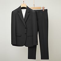 Men's Wedding Suits Notch Standard Fit Single Breasted Two-buttons Straight Flapped Textured Cotton Lightinthebox - thumbnail