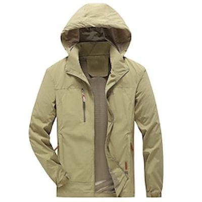 Men's Outdoor Jacket Casual Jacket Hoodie Jacket Outdoor Daily Wear Warm Pocket Fall Winter Plain Fashion Streetwear Hooded Regular Black Blue Khaki Army Green Jacket Lightinthebox