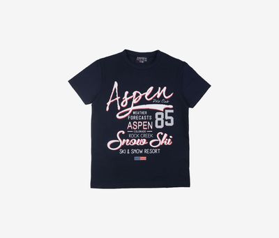 Kids Boys Snow Ski T-Shirt Blue Kids Boys Snow Ski T-Shirt Blue