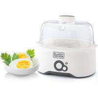 BLACK+DECKER 280W 6 Piece Egg Cooker with Cooking Rack and 2 Poaching Pans | Dry Boil Auto Shutoff | Transparent Cover | White Body | For Perfect E...