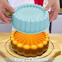 Round Silicone Cake Molds for Cheese Cake,Chocolate Cake, Rainbow Cakes Lightinthebox - thumbnail