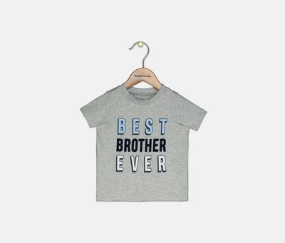 Toddler Boys Best Brother-Print T-Shirt Pewter Heather Toddler Boys Best Brother-Print T-Shirt Pewter Heather
