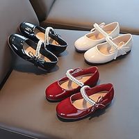 Girls' Flats Daily Dress Shoes Princess Shoes School Shoes Leather Portable Breathability Non-slipping Princess Shoes Little Kids(4-7ys) Toddler(2-4ys) Daily Theme Party Walking Outdoor Pearl Buckle miniinthebox - thumbnail