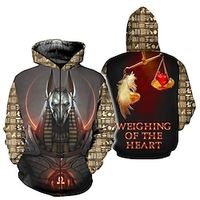 Ancient Egyptian Deities God Eye Of Horus Anubis Hoodie Cartoon Manga Anime Front Pocket Graphic Hoodie For Men's Women's Unisex Adults' 3D Print 100% Polyester miniinthebox - thumbnail