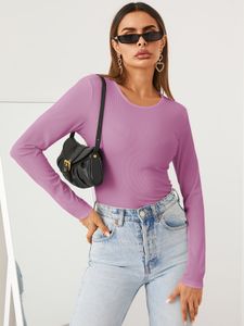 YOINS BASICS Women Casual Solid Color Comfortable Long sleeves Tee