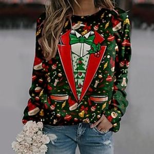 Christmas Cosplay Ugly Christmas Sweater / Sweatshirt Hoodie Anime Graphic Hoodie For Women's Adults' 3D Print 100% Polyester Party Festival miniinthebox