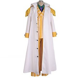 Inspired by One Piece Borsalino Anime Cosplay Costumes Japanese Cosplay Suits Color Block Long Sleeve Coat Blouse Pants For Men's / Cloak / Tie / Cloak / Tie miniinthebox