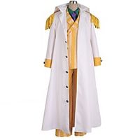 Inspired by One Piece Borsalino Anime Cosplay Costumes Japanese Cosplay Suits Color Block Long Sleeve Coat Blouse Pants For Men's / Cloak / Tie / Cloak / Tie miniinthebox - thumbnail