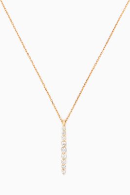 Floating Diamond Necklace in 18kt Yellow Gold