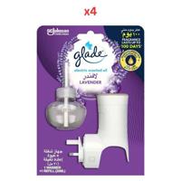 Glade Electric Scented Oil Lavendar 20 Ml Holder X 4