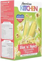 American Kitchen Microwave Popcorn Hot & Spicy 255gm