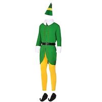 Elf Costume Men Halloween Christmas Cosplay Full Set Costumes for Adults Men miniinthebox - thumbnail