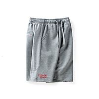 Kids Boys Shorts Letter Soft Shorts Outdoor Fashion Cool Black Yellow Grey Mid Waist Lightinthebox - thumbnail