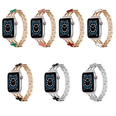 Smart Watch Band for Apple iWatch 1 pcs Jewelry Design Zinc alloy Replacement  Wrist Strap for Apple Watch Series SE  654321 Lightinthebox