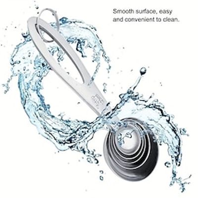5pcs Measuring Spoons Set Stainless Steel Teaspoon Coffee Sugar Scoop Powder Spice Measuring Cups Kitchen Cooking Baking Tools Lightinthebox